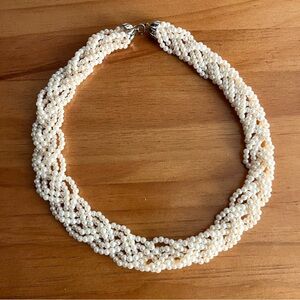BOGO Braided Faux Pearl Necklace Six Strand